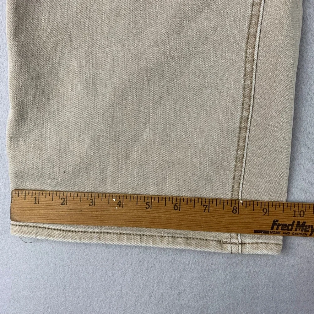 Time and Tru High Rise Bootcut Jeans Women 20 Tan Khaki Casual Stretch Denim